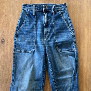 MOTHER High Waisted The Wrapper Patch Springy Ankle Jean Size 25